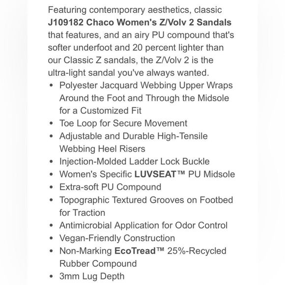 Chaco Z/Volv 2 Gray Green Tribal Strap Lightweight Performance Sandals - Picture 2 of 15